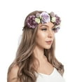 thumbnail image 1 of beishanbush Clothing Sales Heardband Women Flower Hair Garland Headband Floral Wreath Hairband Purple, 1 of 4