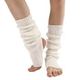 thumbnail image 1 of beishanbush Clearance Sales Leg Warmer Long Leg Warmer Womens Men 80s Party Ribbed Knit Dance Sports Leg Warmer White, 1 of 7
