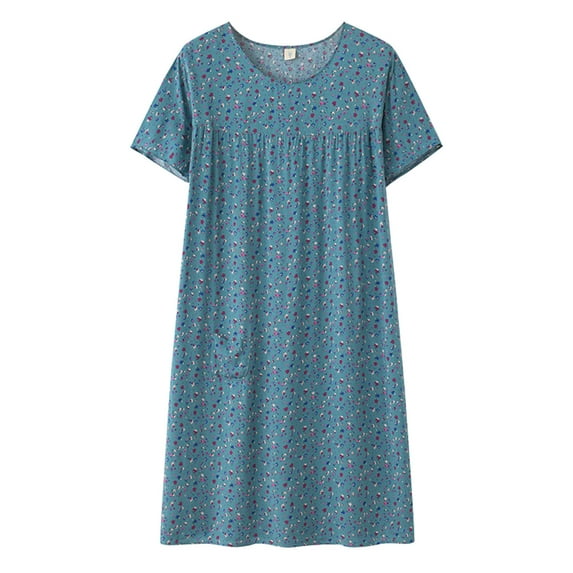 beishanbush Clothing 2025 Nightgowns for Women Soft Cotton Sleep Shirts Short Sleeve Sleepwear