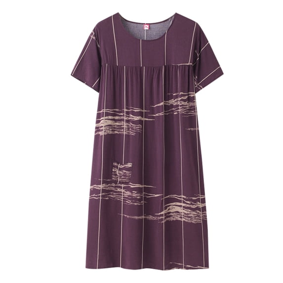 beishanbush Clothing Sales Nightgowns for Women Soft Cotton Sleep Shirts Short Sleeve Sleepwear