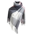 thumbnail image 1 of beishanbush Scarf Ladies Autumn Winter Scarf Classic Plaid Colorblock Scarf Warm Soft Large Blanket Shawl Scarf M, 1 of 3