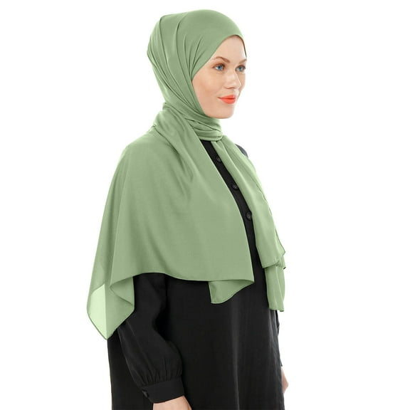 beishanbush Clothing 2025 Scarf Women Chiffon Hijab Scarf Long Hijabs Scarves Scarf Hijab Hijab Shawl Green