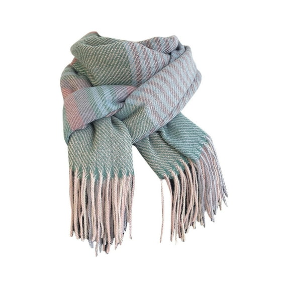 beishanbush Clearance Sales Scarf Women Fall Winter Scarf Classic Scarf Warm Soft Large Blanket Wrap Shawl Scarves Green
