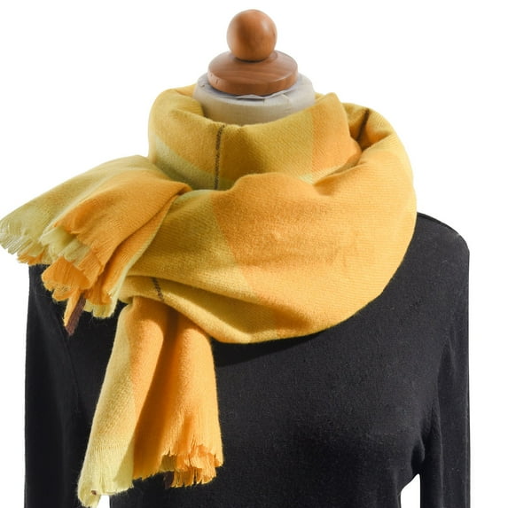 beishanbush Clearance Sales Scarf Women'S Autumn and Winter Colorful Plaid Shawl Thickening Warm Scarf Scarf C