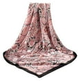 thumbnail image 1 of beishanbush Silk Scarves Satin Cashew Flower Prints Square Scarf Black, 1 of 3