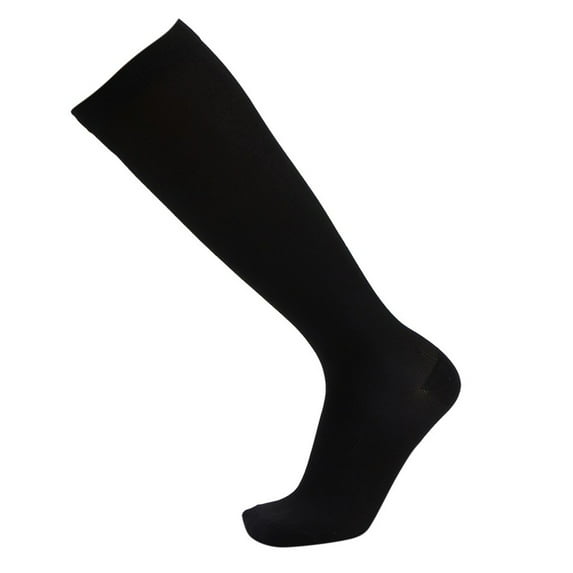 beishanbush Stockings 1Pair Unisex Compression Long Socks Women Men Pure Color Leg Socks Black
