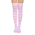 thumbnail image 1 of beishanbush Stockings Women Knee High Socks Striped Women's Long Socks Harajuku Thigh High Socks for Girls Plus Size Stockings Pink, 1 of 4