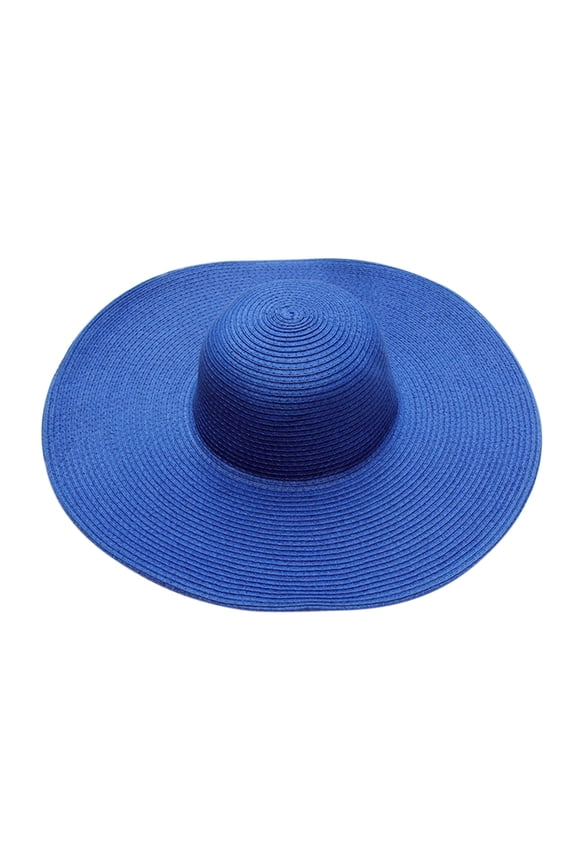 Clothing 2025 Sun Hats Summer Hats for Women Wide Bongrace Women Straw Beach Hat Little Girl Sun Cap Foldable Ladies Hats Dark Blue