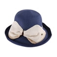 thumbnail image 1 of beishanbush Sun Hats Summer Hats for Women Wide Bongrace Women Straw Beach Hat Little Girl Sun Cap Foldable Ladies Hats Navy, 1 of 3