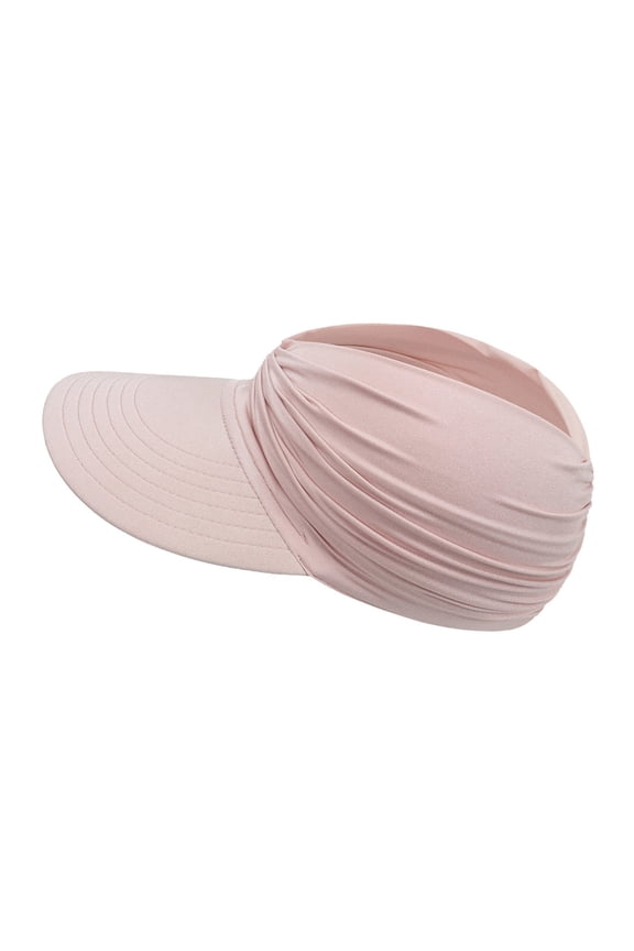 Sun Hats Women's New Empty Top Hat Sun Sunscreen Hat Women's Outdoor Sports Hat Beach Visor Hat Pink