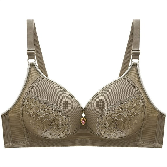 beishanbush Clothing 2025 Bra Under $5 Women's Underwear Comfortable Soft Solid Color Bras Large Size Bra No Ring Gathering Bra