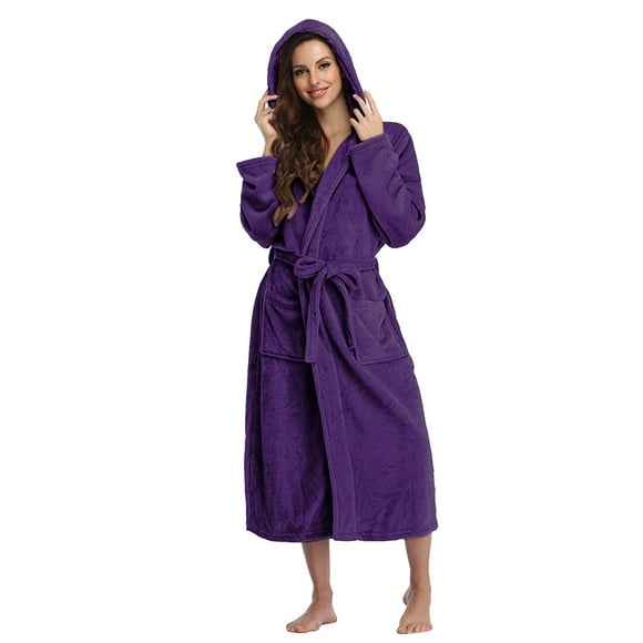 beishanbush Clearance Sales Today Deals Prime Women'S Sleepwear Saving $10 Women's Long Bathrobe Robe with Belt