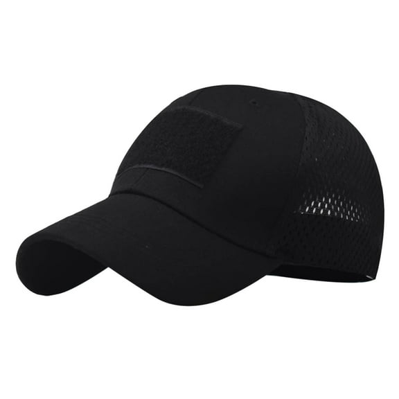 beishanbush Visors Adult Casual Fashion Solid Adjustable Outdoor Sunshade Breathable Hat Black