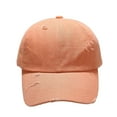 thumbnail image 1 of beishanbush Visors Men and Women Casual Old Fashioned Washing Water Hole Grinding Edge Baseball Cap Peaked Cap Orange, 1 of 3