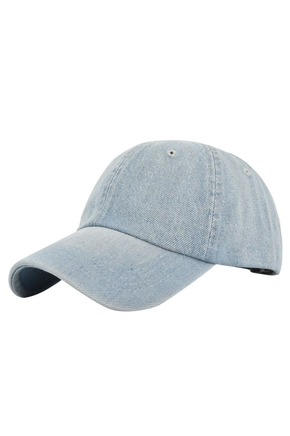 Clothing 2025 Visors Mens and Womens Denim Retro Washed and Old Destroyed Peaked Cap Solid Color Baseball Cap Blue
