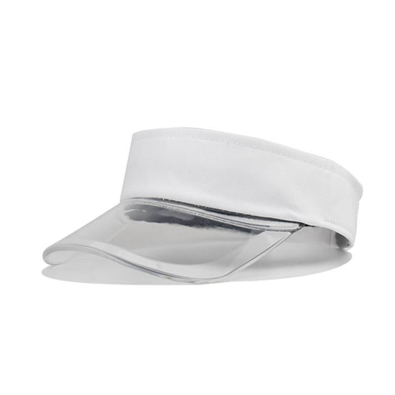 beishanbush Baseball Caps Fashion Women Solid Color Sun Protection Topless Transparent Baseball Visor Cap White