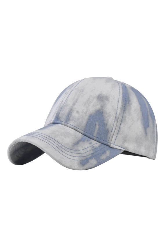 Baseball Caps Male Female Neutral Summer Gradient Solid Baseball Caps Adjustable Hat Visors Blue