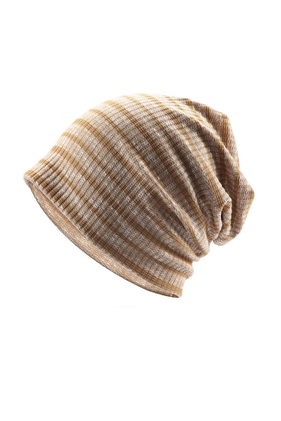 Baseball Caps Men's and Women's Lightweight Slouch Beanie Solid Color Knitted Hats Soft Hat for Autumn and Winter Beige