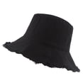 thumbnail image 1 of beishanbush Bucket Hats Fashion Lady Casual Cap Women Pure Color Sun Hat Elegant Beach Hat Fisherman Hat Black, 1 of 1