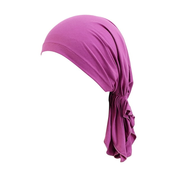 beishanbush Bucket Hats Fashion Women Reversible Adjustable Beading Braid Hat Ruffle Cancer Wrap Cap Sleep Caps Satin Lined Hair Bonnets Purple