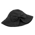 thumbnail image 1 of beishanbush Bucket Hats Ladies Summer Fashion Sunscreen Straw Cap Beach Casual Fisherman Hat Black, 1 of 2