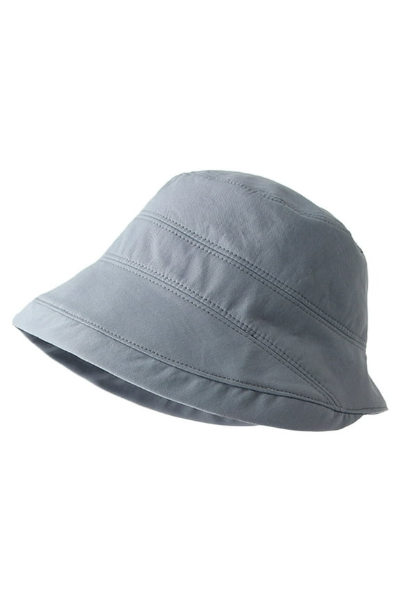 Bucket Hats Womens Holiday Hat Sun Summer Sun Beach Fishermans Hat Grey