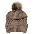 thumbnail image 1 of beishanbush Hats Women Solid Stitching Outdoor Plush Hats Crochet Knit Beanie Cap Peaked Cap Khaki, 1 of 4