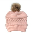 thumbnail image 1 of beishanbush Hats Women Solid Stitching Outdoor Plush Hats Crochet Knit Beanie Cap Peaked Cap Pink, 1 of 3
