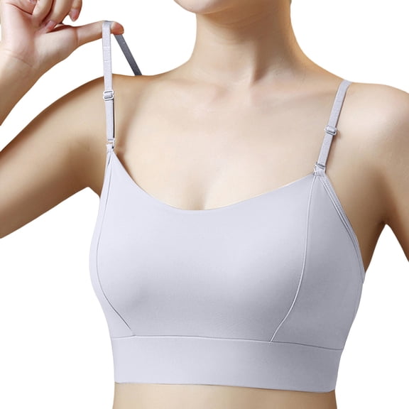 beishanbush Clothing 2025 Bra Under $5 Women's Comfortable Thin Silk Back Anti Sagging Sports Bra
