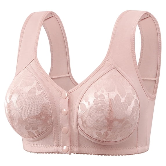 beishanbush Clothing 2025 Bra Under $5 Bras for Women Front Snap Closure Comfort Everyday Bras Plus Size Wireless Bras for Women No Underwire