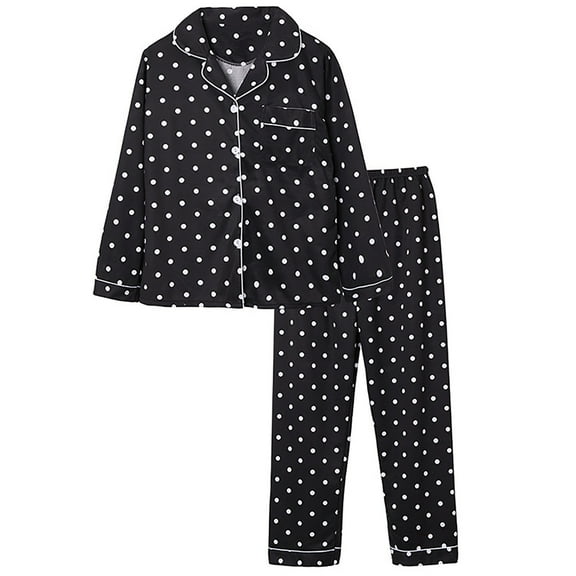beishanbush Women Clothing Women Pajama Sets Under $10 Pajamas Women Autumn and Winter Long Sleeve Lapel Vest Suit Trousers Plus Size Home Service