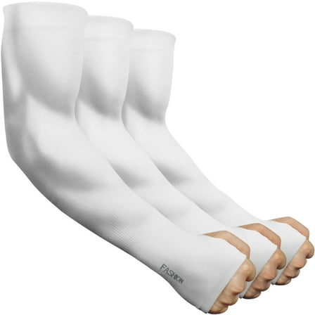 beister 3 Pairs UV Protection Cooling Arm Sleeves for Women Men, Long Sunblock Protective Cycling Arm Cover
