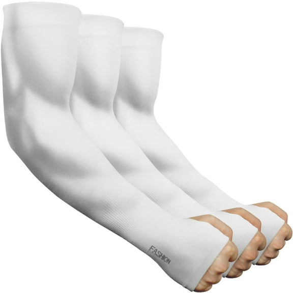 beister 3 Pairs UV Protection Cooling Arm Sleeves for Women Men, Long Sunblock Protective Cycling Arm Cover