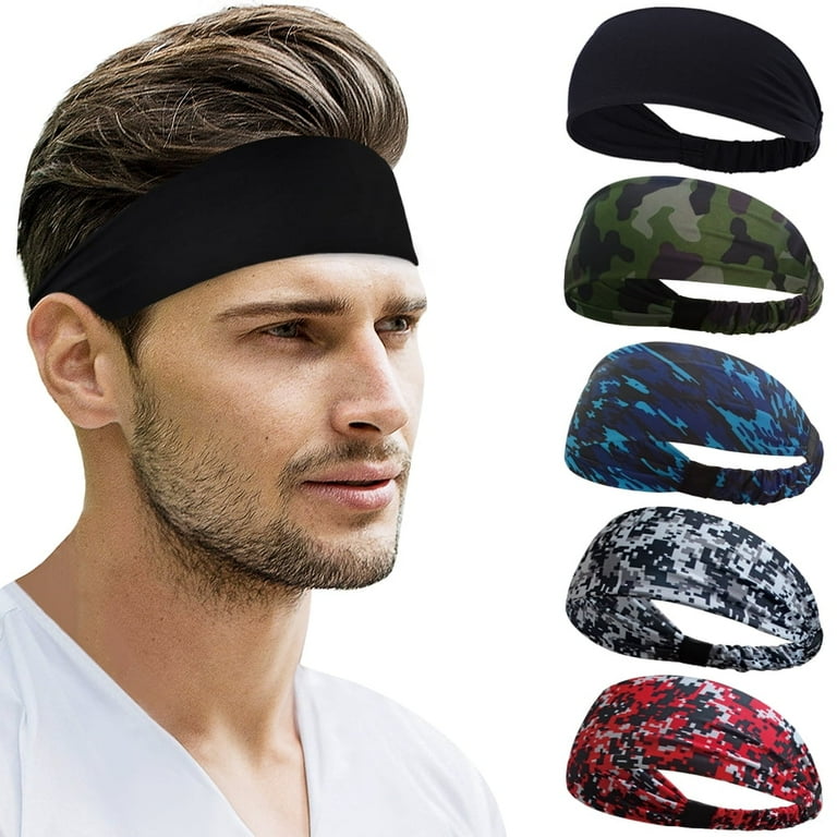 Sports Headbands Set Polyester Spandex Sweat Wicking Non Slip for Yoga Workout Amazon.com : Huachi Women main image 2