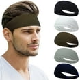 thumbnail image 1 of beister Sports Headbands for Men & Women (5 Pack), Moisture Wicking Sweatbands, Elastic Non Slip Sweat Bands, Athletic Workout Fashion Wide Hair Bands for Running, Cycling, Basketball, Yoga, 1 of 8