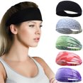 thumbnail image 1 of beister Sports Headbands for Men & Women (5 Pack), Moisture Wicking Sweatbands, Elastic Non Slip Sweat Bands, Athletic Workout Fashion Wide Hair Bands for Running, Cycling, Basketball, Yoga, 1 of 8