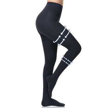 beister Women's Anti-Embolism Compression Pantyhose, 1-Pack Opaque Compression Tights,Waist High,20-30mmHg,Navy