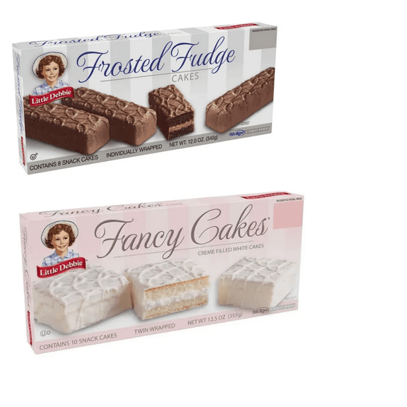 Little Debbie Frosted Fudge Cakes & Fancy Cakes Pair, 10+12 ct