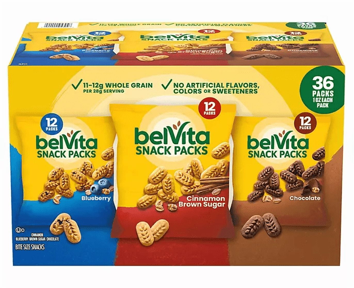 belVita Bites Breakfast Biscuits Variety Pack, 1 oz., 36 pk.