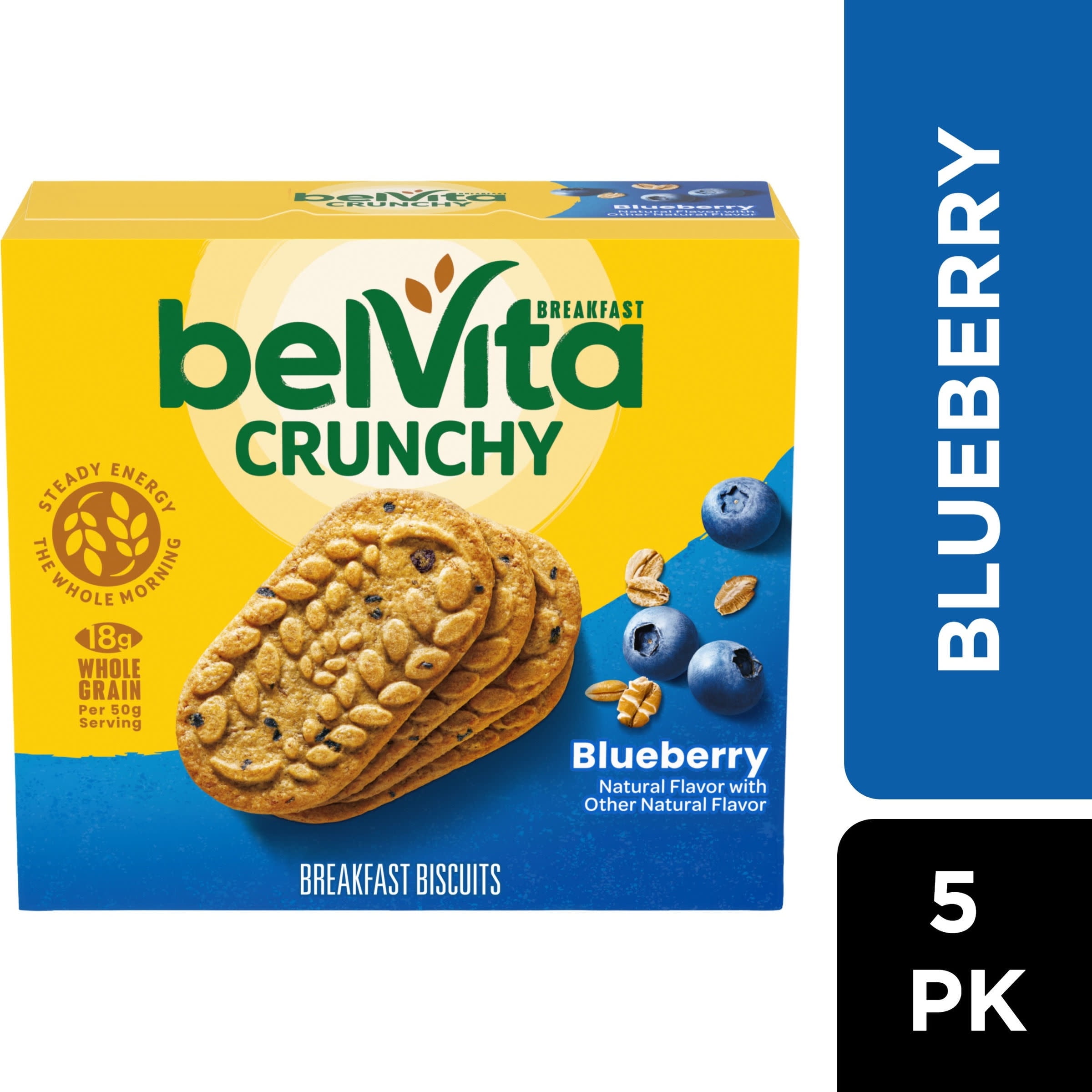 belVita Blueberry Breakfast Biscuits, 5 Packs (4 Biscuits Per Pack)