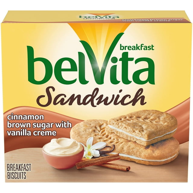 belVita Breakfast Biscuit Sandwiches, MMF7 Cinnamon Brown Sugar