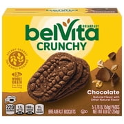 belVita Breakfast Bars Biscuits, Chocolate, 5 Packs (4 Biscuits Per Pack)