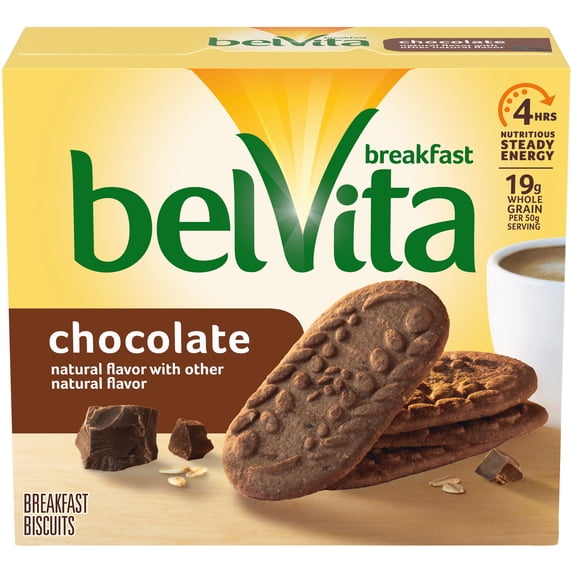 belVita Breakfast Bars Biscuits, Chocolate, 5 Packs (4 Biscuits Per Pack)
