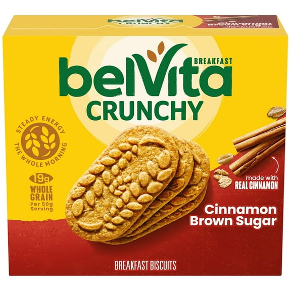 belVita Cinnamon Brown Sugar Breakfast Biscuits, 5 Packs (4 Biscuits Per Pack)