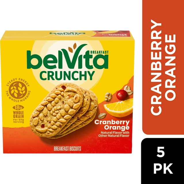 (1PACK) belVita Cranberry Orange Breakfast Biscuits,