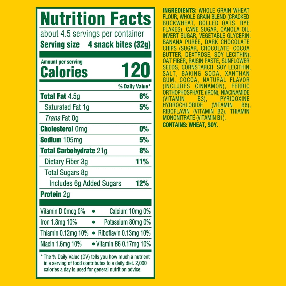 belVita Energy Bites Banana Dark Chocolate and Sunflower Seed - 5 oz - Pack of 2