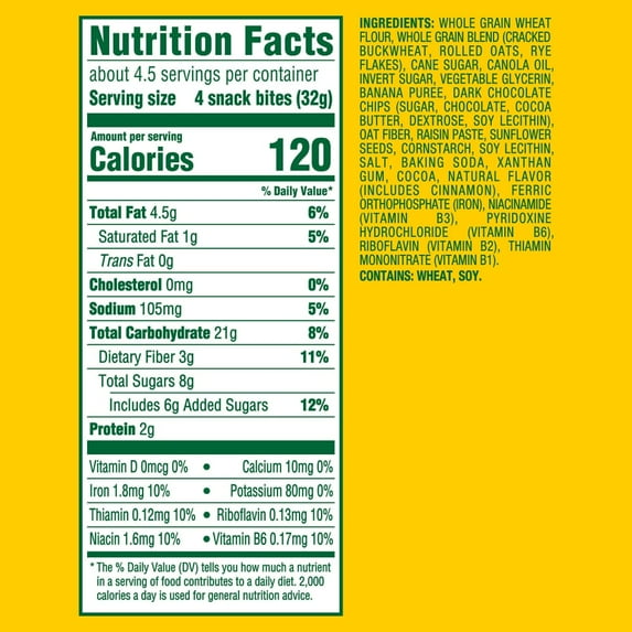 belVita Energy Bites Banana Dark Chocolate and Sunflower Seed - 5 oz - Pack of 2