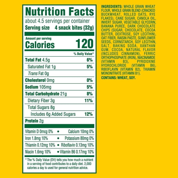 belVita Energy Bites Banana Dark Chocolate and Sunflower Seed - 5 oz - Pack of 2