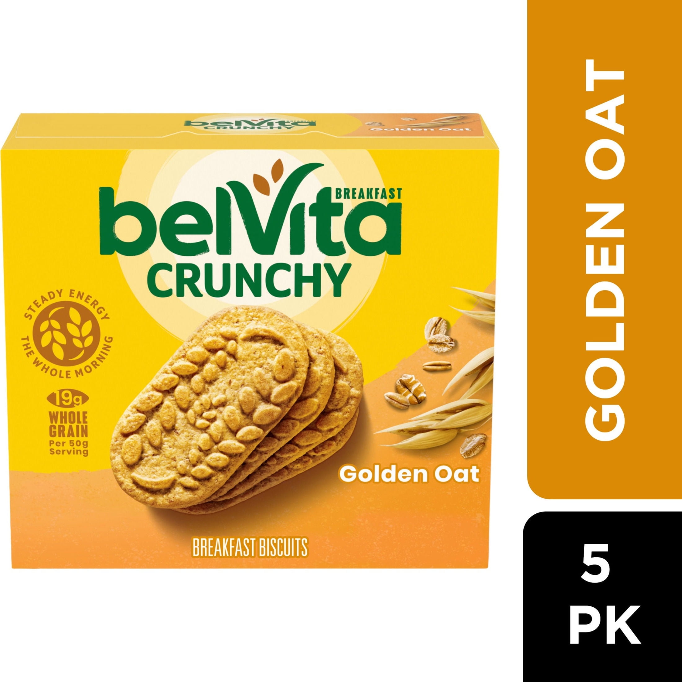 belVita Golden Oat Breakfast Biscuits, 5 Packs (4 Biscuits Per Pack)