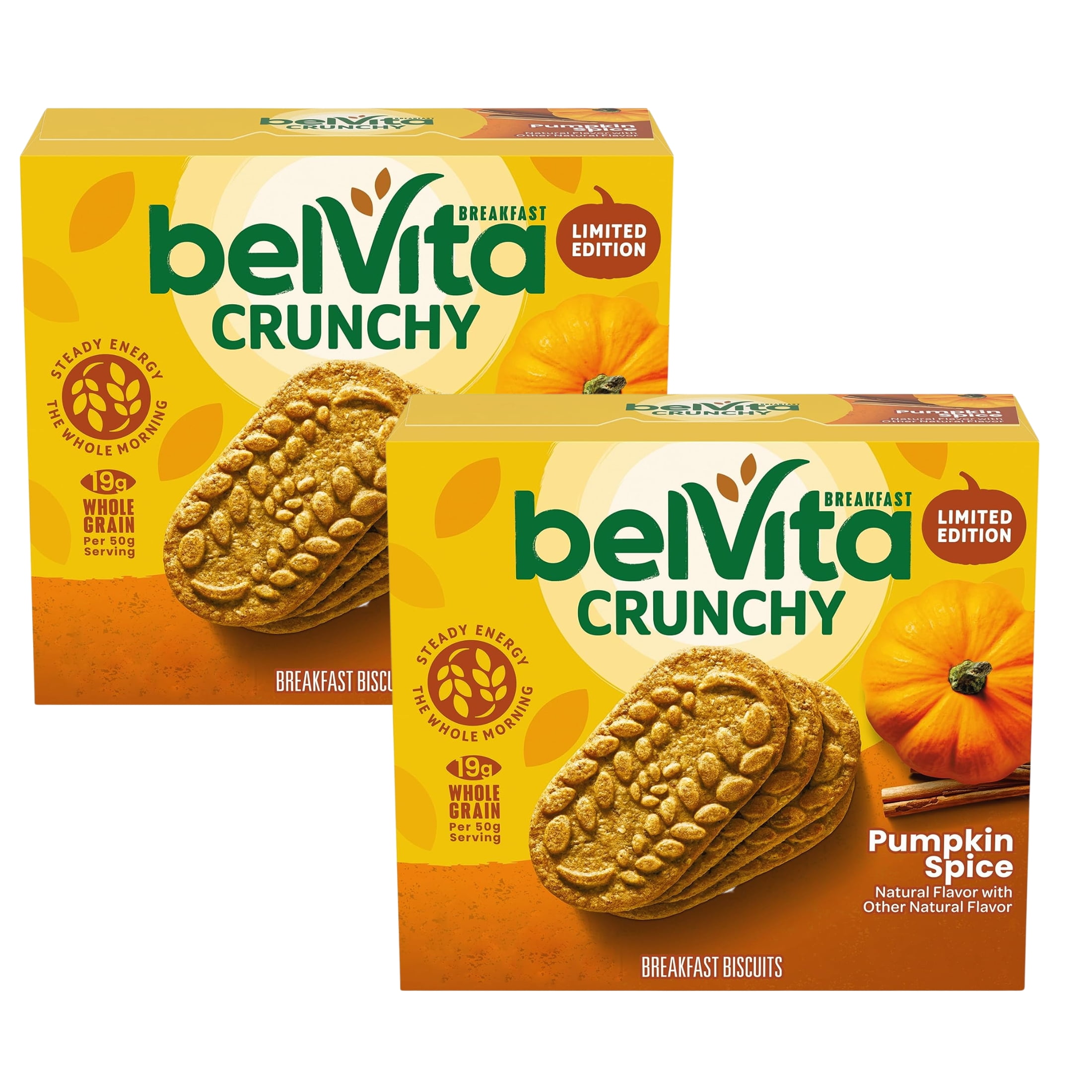 belVita Pumpkin Spice Breakfast Biscuit Cholesterol Free Snack Bars